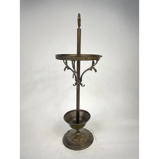 Ancient Bronze Stand Holder, 1950s For Sale - Image 6 of 9