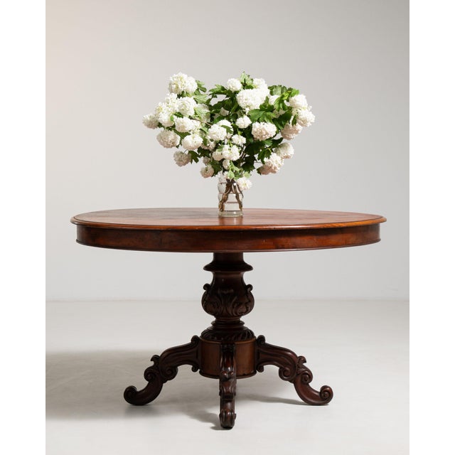 19th Century France Brown Wood Coffee Table For Sale - Image 4 of 11