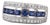 1.20ctw Blue Sapphire Diamond Ring 14k White Gold Size 6 Band For Sale