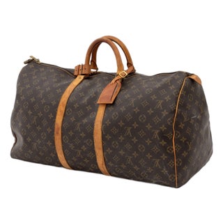 Vintage Louis Vuitton Monogram "Keepall" Travel Bag For Sale