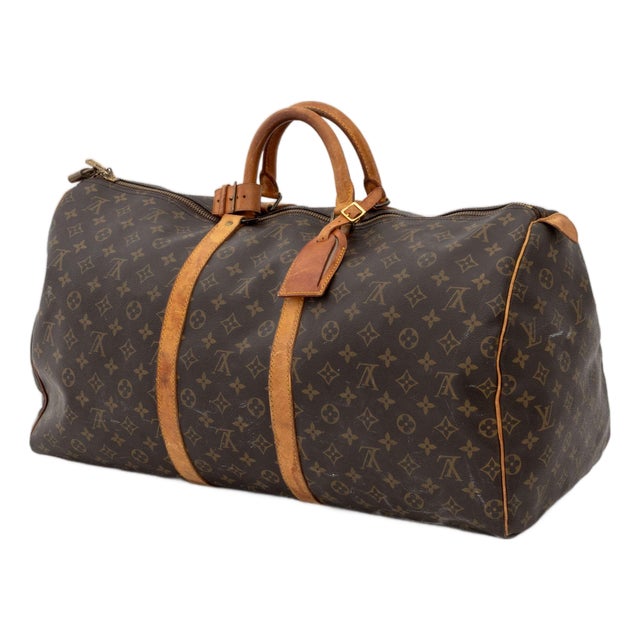 Vintage Louis Vuitton Monogram "Keepall" Travel Bag For Sale