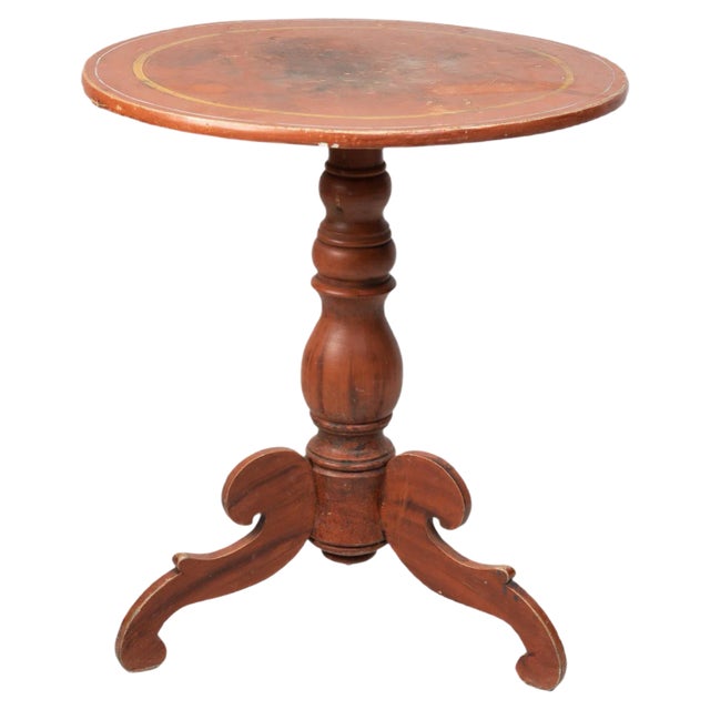Antique Swedish Rustic Pedestal Table in Pine For Sale