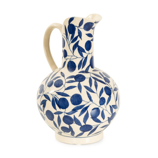 Kenneth Ludwig Chicago Olivia Water Pitcher Dusty Blue For Sale - Image 4 of 11