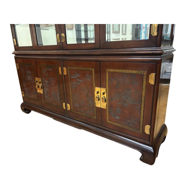 Drexel Heritage Ming Treasure Chinoiserie Style Mahogany Hutch For Sale In Los Angeles - Image 6 of 8