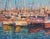 Original oil painting by Sean Wu, A dock full of sailboats