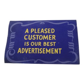1940s Shop Paper Board Sign For Sale