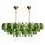 Contemporary Light and Dark Green Poliedri Murano Glass Chandelier by Simoeng for Simoeng For Sale - Image 3 of 12