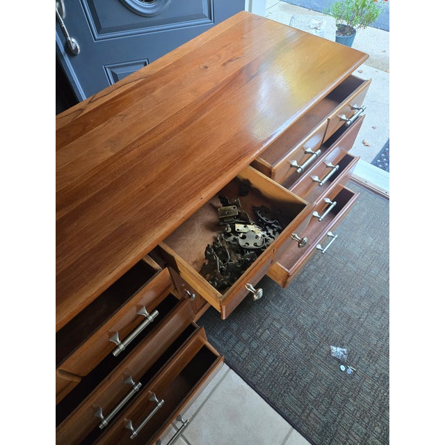 Wood Vintage Solid Wood Dresser For Sale - Image 7 of 8