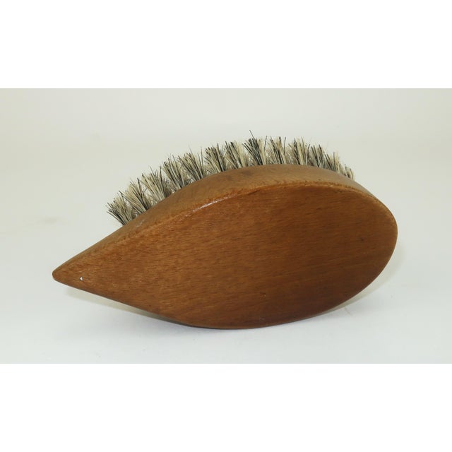 1960s Mid 20th Century Modern Teak Wood Hedgehog Brush For Sale - Image 5 of 11