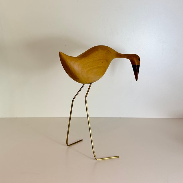 Milwerk Mid-Century Modern Handcrafted Wood Heron Sculpture, 2022 For Sale - Image 13 of 15