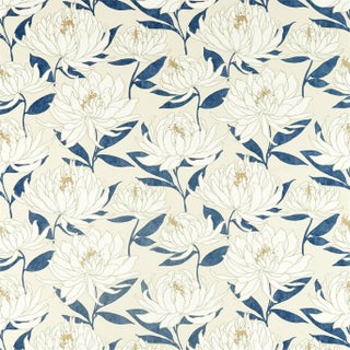 Harlequin Sebal Fabric in Cobalt/Glacier For Sale