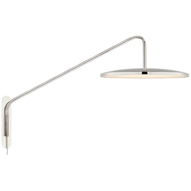 Dot 16" Articulating Wall Light in Polished Nickel Designer: Peter Bristol Height: 28" Extension: 50.75" Backplate: 2.5" x...