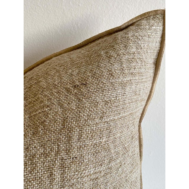 Mid-Century Modern Nomade French Linen Accent Pillow For Sale - Image 3 of 6