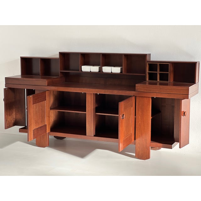 Brown Sideboard by Silvio Coppola for Bernini, 1960s-1970s For Sale - Image 8 of 12