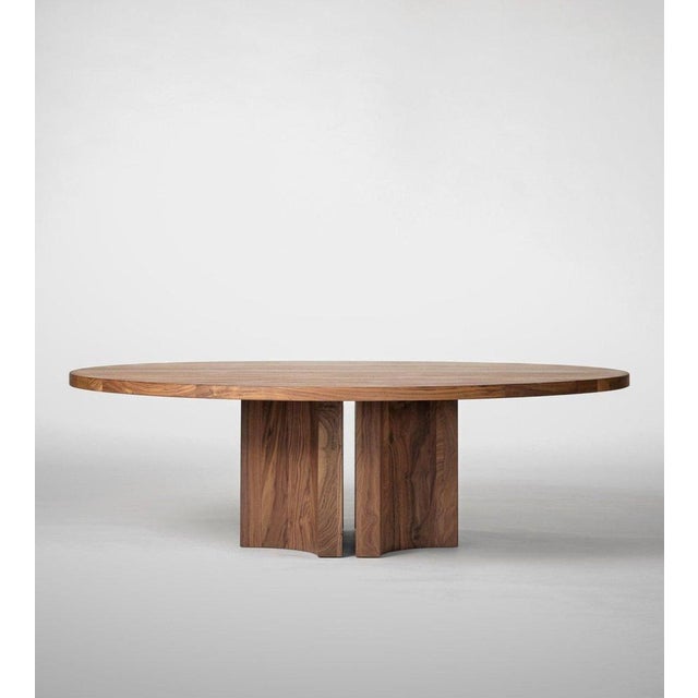 Contemporary Aperta C1 120 American Walnut Round Coffee Table by Mokko Amsterdam For Sale - Image 3 of 8