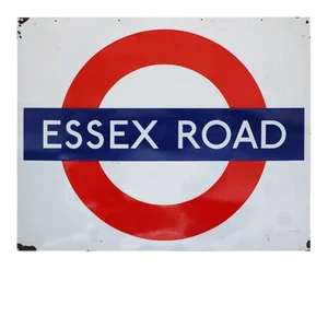 Original Enameled London Underground Subway Sign