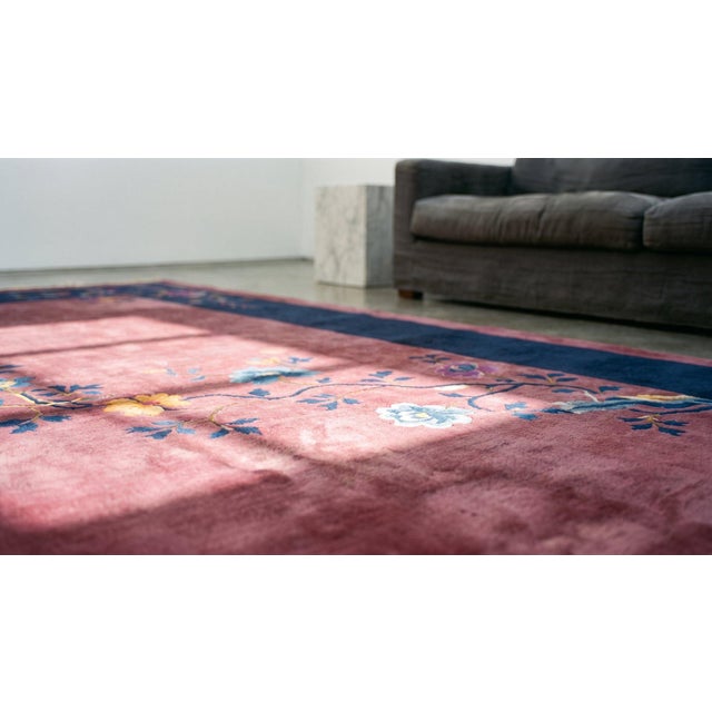 Textile Antique Chinese Art Deco Rug For Sale - Image 7 of 8