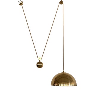 Adjustable Dome Counterweight Pendant by Florian Schulz, 1970s For Sale