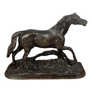 Jules Moigniez, Horse Running at the Stump, 19th Century, Bronze For Sale