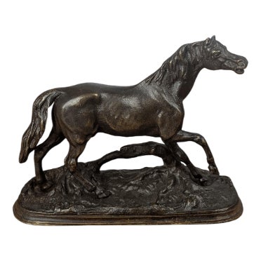 Jules Moigniez, Horse Running at the Stump, 19th Century, Bronze For Sale