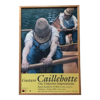 1966 Gustave Caillebotte Impressionist Artist Royal Academy of Arts London Framed Exhibition Poster For Sale