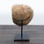 Contemporary Natural Stone Sculpture With Metal Stand - Unique Engraved Art Piece For Sale - Image 3 of 8