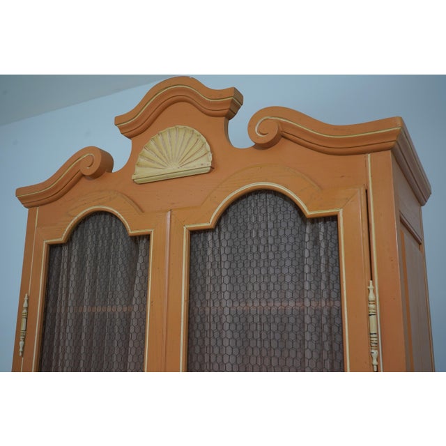 Italian Paint Decorated 2 Door Armoire For Sale - Image 10 of 17