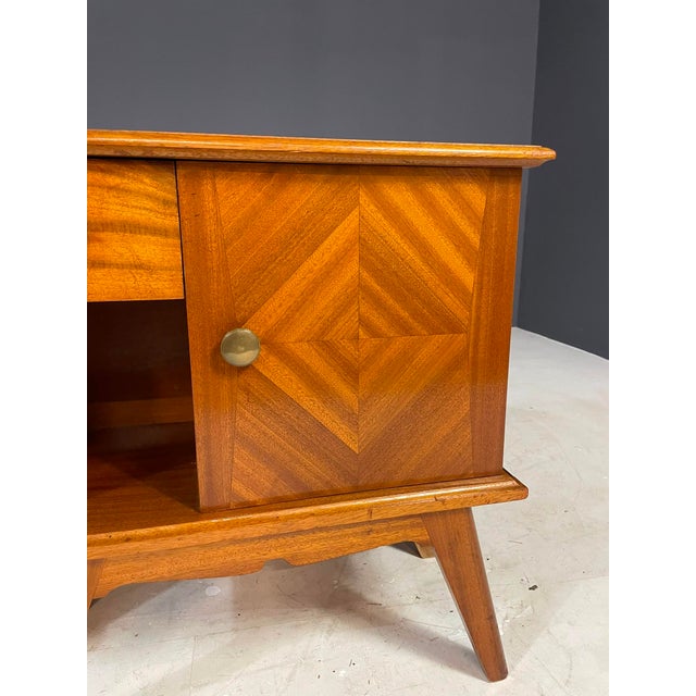 Mid-Century Modern Wooden Nightstands, 1940s, Set of 2 For Sale - Image 9 of 15