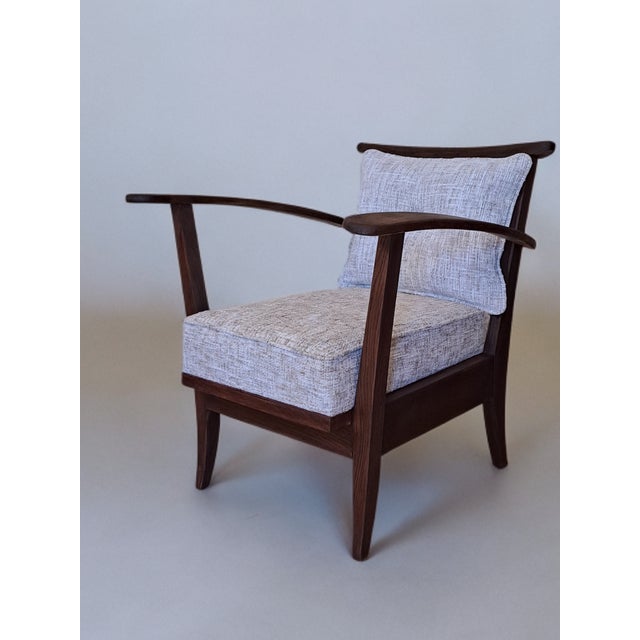Uluv Oak Armchairs, Czech Mid-Century 1950s from Uluv Krásná Jizba, Set of 2 For Sale - Image 11 of 14