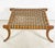 T.H. Robsjohn Gibbings Large Klismos Style Bench With Sea Grass Woven Seat For Sale - Image 4 of 5