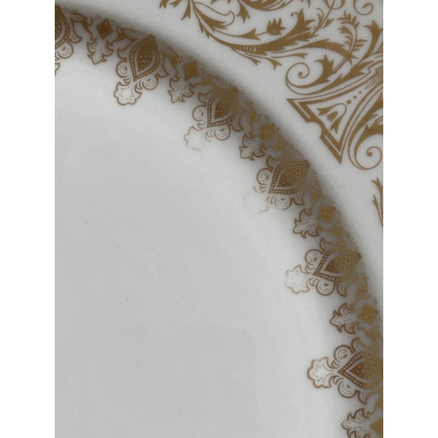 Vintage Syracuse China Gold Filigree Charger Plates - Set of 2 For Sale - Image 9 of 12
