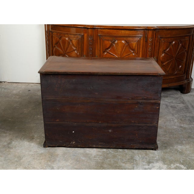 19th Century English Georgian Period Mahogany Desk with Ten Graduating Drawers and Shelf For Sale - Image 9 of 12