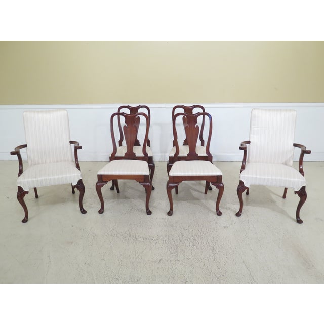 1990s Vintage Hickory Chair Co Style Mahogany Dining Room Chairs Set