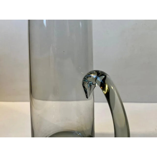 1960s Smoke Gray Martini Glass Pitcher by Per Lütken for Holmegaard, 1960s For Sale - Image 5 of 6