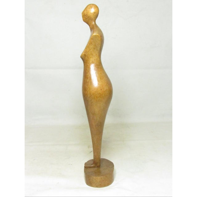 Mid Century Modern Carved Wood Abstract Female Figure For Sale - Image 4 of 18