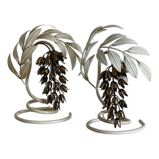 Vintage Metal Table Lamps, 1970s, Set of 2 For Sale
