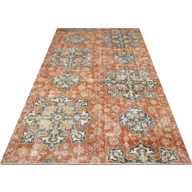 1960s 1960s Turkish Oushak Rug For Sale - Image 5 of 6