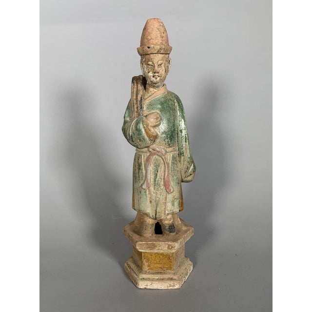 Sculpture of a Mingqi Ming Dynasty (1368-1644) Sancai China For Sale
