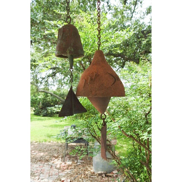 Small Vintage Pottery and Bronze Wind Chime by Paolo Soleri - a Pair For Sale In Seattle - Image 6 of 10