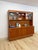 MCM Teak 2 Piece China Cabinet Sliding Doors Shelves Vintage Buffet Storage For Sale - Image 13 of 17
