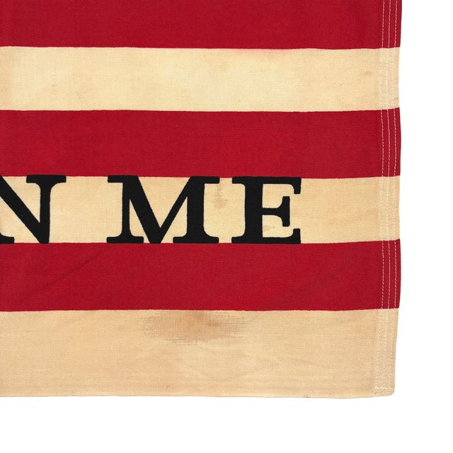 Mid 20th Century Vintage Cotton "Don't Tread on Me" Snake Flag, First Navy Jack For Sale - Image 5 of 5