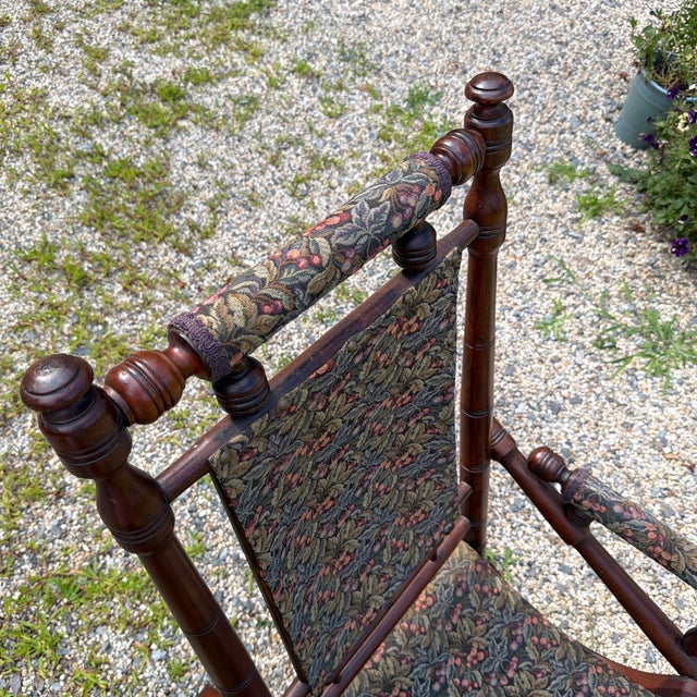Chestnut Antique 19th Century Eastlake Rocking Chair With Springs For Sale - Image 8 of 9