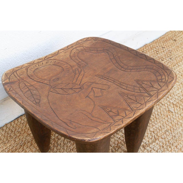 1960s Elephant Motif African Senufo Table For Sale - Image 5 of 7