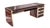 Art Deco "Riccio / E" Hand Crafted Desk With Burl Walnut and Bronze Details For Sale - Image 3 of 8