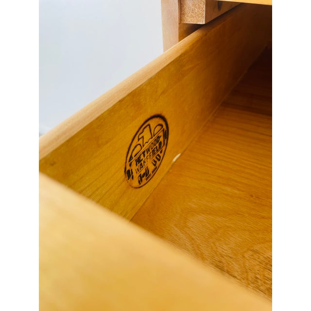 Vintage Mid-Century Modern Heywood Wakefield 4 Drawer Encore Dresser in Wheat For Sale - Image 12 of 13