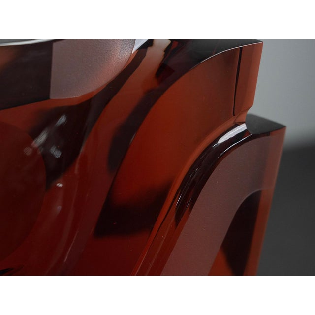 Glass Unknown, Abstract Geometric Glass Sculpture, 1980s, Glass For Sale - Image 7 of 9