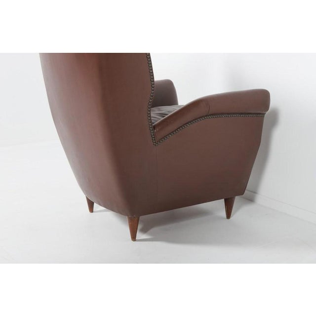 Brown Model 512 Armchairs by Gio Ponti, Set of 2 For Sale - Image 8 of 12