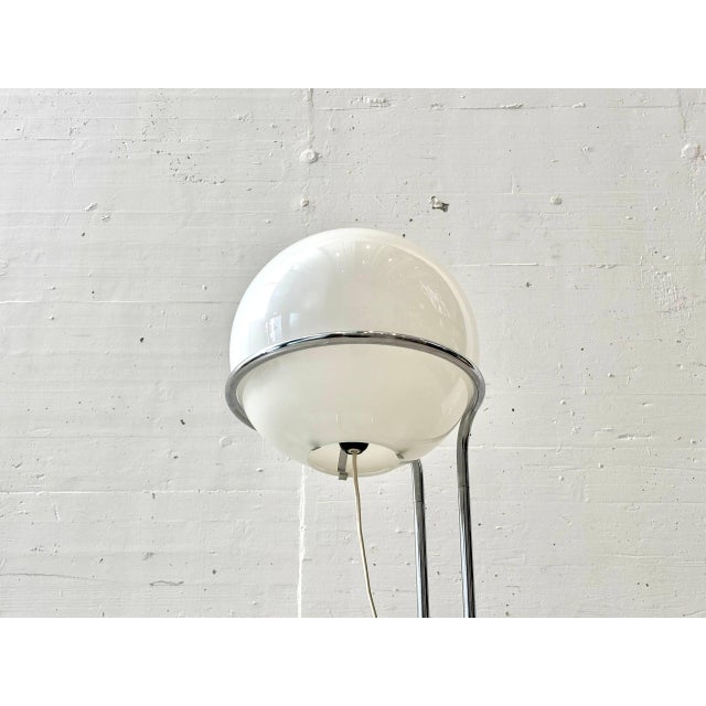 Space Age Floor Lamp with Opal Glass Globe and Chrome Frame, 1970s For Sale - Image 15 of 18