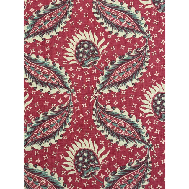 Jasper Fabric X Michael Smith Remy in Red 2 Yards Hemp For Sale - Image 4 of 6