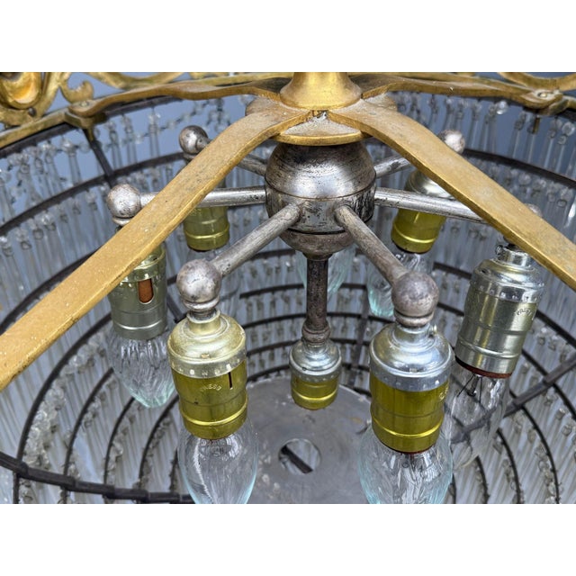 Empire, Impressive Pendant Light, Dore Bronze, Crystal, France, 19th C. For Sale - Image 12 of 12